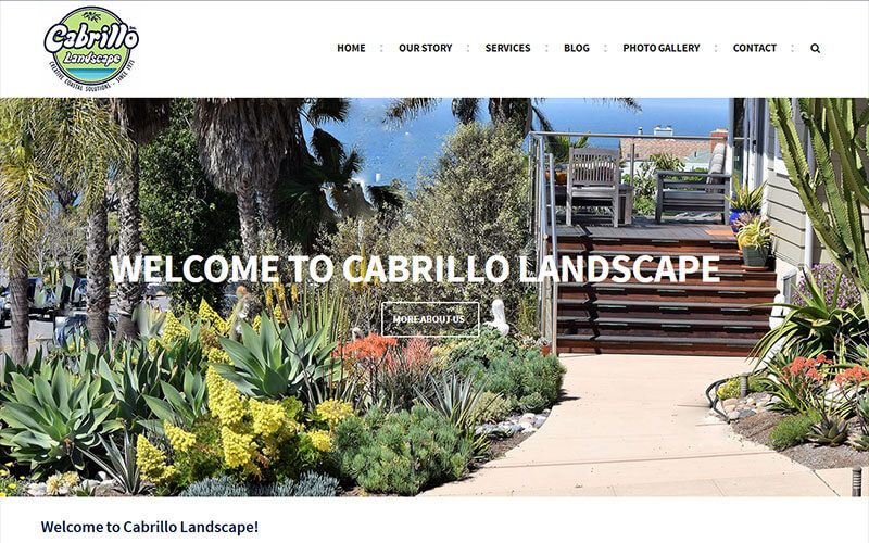 Landscape website designer and developer Cabrillo Landscape