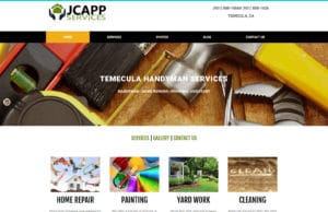 California web design and website development for a handyman company. JCapp Handyman services in Temecula